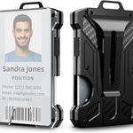  Metal Wallet for Men Minimalist Wallet with Clear ID Card Holder Slim RFID Blocking Front Pocket Carbon Fiber Wallet Money Clip Tactical Wallet Gift for Men Photo 0