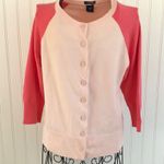Gap Pink Two-Tone Button Down Sweater Photo 0
