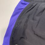 Under Armour Women  Heat Gear Black Purple 2 in 1 Shorts Pockets Drawstring Sz S Photo 1