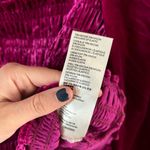 Anthropologie  Velvet Puff Sleeve Smocked Long Sleeve Blouse Top Shirt, XS Photo 5