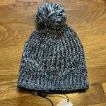 Rebecca Minkoff Heathered Black Knit Beanie Arm Warmer Black Hat Matching Set Photo 1