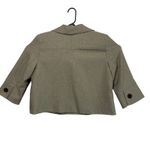 Blacker by‎ Stanley Blacker Women's Cropped Double Breasted Blazer Jacket Gray Size 12 Photo 1
