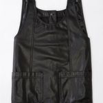 American Eagle American‎ Eagle Outfitters Black Leather Dress. Sz S Photo 4
