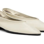 BY FAR Carr Flats in Limewash White Leather 37 With Box Womens Ballet Size 6 Photo 0
