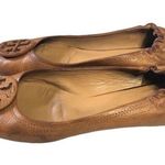 Tory Burch Minnie Brown Leather Slip On Ballerina flats Photo 2
