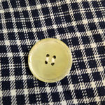 70s Vintage Navy Plaid Double Breasted Crop Deadstock Blazer Jacket Size 10 Blue Photo 4