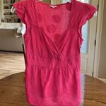 Anthropologie Odille  Pink Peplum Top Womens 0 Cotton Photo 0