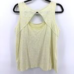 Fresh Produce  Yellow Leaf Print Open Back Slub Tank Top Women's XS Made in USA Photo 5