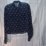 Aeropostale  sheer long sleeve florsl shirt Photo 4