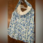 Blue & white floral halter top Photo 3