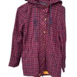Blu Pepper buffalo plaid hooded coat. Zip front Photo 1