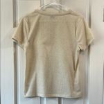 Anthropologie Postage Stamp Creme Textured Top w/ Gold Glitter Thread - Sz Small Photo 7