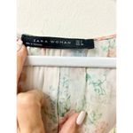 ZARA  Floral Ruffle Trim 3/4 Sleeve Blouse Top & Mini Wrap Skirt Set Nude S / M Photo 4