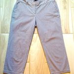 Lands' End Lands’ End| Seersucker black/white striped capris with front and back pockets Photo 0