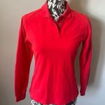 Burberry  Golf Polo Shirt Top Long Sleeve Red Small Photo 1