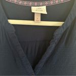 Knox Rose Womens Navy Blue Shift Dress Button Front Sleeveless V Neck Size Small Photo 6