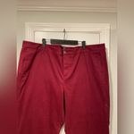 J.Crew NWT Size 22 Cranberry High Rise Girlfriend Chino Cotton Stretch Pants Photo 1
