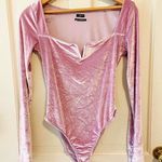 Urban Outfitters NWOT  pink velour bodysuit Photo 2