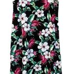 Sharkie Clothing Co. Hawaiian Dress Womens Large Black 100%‎ Cotton Vintage Green Photo 0