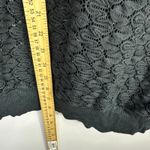 Olsenboye  Black Crochet Knit Top XL Pullover Romantic Dark Feminine Boho Indie‎ Photo 4