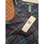 Ralph Lauren 90s NWT LRL Lauren Green Tartan Plaid Top Quilted Shoulder Sz XL Photo 5