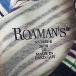 Roaman's Womens Top 2X 100% Cotton Breathable Casual Everyday Wear Comfort Blue Photo 1