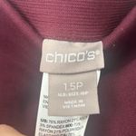 Chico's  Juliet Straight Pant Deep Merlot Dress Pants Size‎ 10 Petite Photo 1