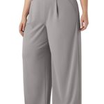 Halara NWT Flex High Rise Straight Crepe Pull On Grey Dress Pants Womens Size XL Photo 1