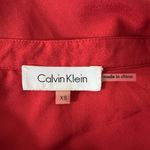 Calvin Klein  Shirt Womens XS Red Button Up Career‎ Professional Casual Preppy Photo 4