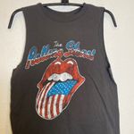 The Rolling Stones  Black Crop Sleeveless Tank Top Jersey EUC Sz XS Photo 1
