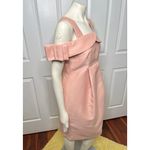 ASOS Maternity Blush Pink Off Shoulder Bardot Dress w/ Bow Detail on the Sleeve Photo 6