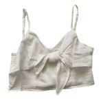 Aerie NWT  White Tie Front Crop Top Size Small Photo 0