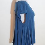 Free People Blue Short Sleeve Top with Cutout Lace Back NWT Size Medium Photo 4