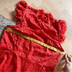 Revolve Aijek Orange Into The Night Lace Mini Dress Size 3 Cocktail Red Photo 7