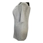 Chico's Grey Metallic Knit 3/4 Sleeve Cold Shoulder Tunic Size 2(L) Pullover Photo 5