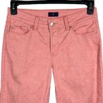 NYDJ  SZ 4 Ankle Jeans Paisley Mid-Rise Stretch Pockets Zip-Fly Lift-Tuck Pink Photo 1