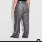 Wild Fable New 10 - High Rise Baggy Jeans Denim Wide Leg Silver Metallic Wash Photo 2