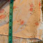 Shabby Chic 100% Linen Floral Rose Shirt Pink White Size M Medium Orange Photo 6