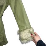 Show Me Your Mumu NEW NWT  Penny Lane Faux Leather Wrap Jacket Sage Green Photo 7