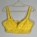 Free People  Ezra Embroidered Eyelet Bralette Yellow Women's Size Medium Photo 2
