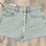 We Wore What NWT  Blue Denim Jean Shorts High Rise Light Wash Cutoff Hem Size 26 Photo 2