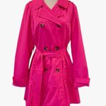 Kate Spade  Flounce Hem Trench Coat
Electric Pink Water Resistant Ruffle Medium Photo 0