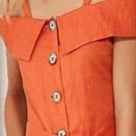 Soft Surroundings Jumpsuit Women Large Coral Linen Raissa Crop Wide Leg Flawed Photo 6