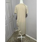 Treasure & Bond  Tan Short Sleeve T-Shirt Cinched Maxi Dress Size XL Photo 3