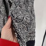 SKY Cashmere Pashmina Scarf Black White Paisley Embellished Sparkle Formal Photo 3