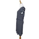 Columbia Omni Wick Navy Blue Short Sleeve Striped Scoop Neck Dress Size Small Photo 1