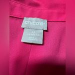 Chico's Chico’s Long Sleeve Button Up Chiffon Hot Pink Office Size 0 US 4/6 Small Photo 7