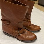 Franco Sarto Brown Leather Buckle Short Boots Photo 0