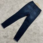 Good American Women’s Good Legs Skinny Jeans High Rise Chewed Hem Dark Wash 8/29 Photo 5