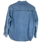ZARA  Denim Snap Button Down Collard Western Style Long Sleeve Denim Shirt S Blue Photo 3